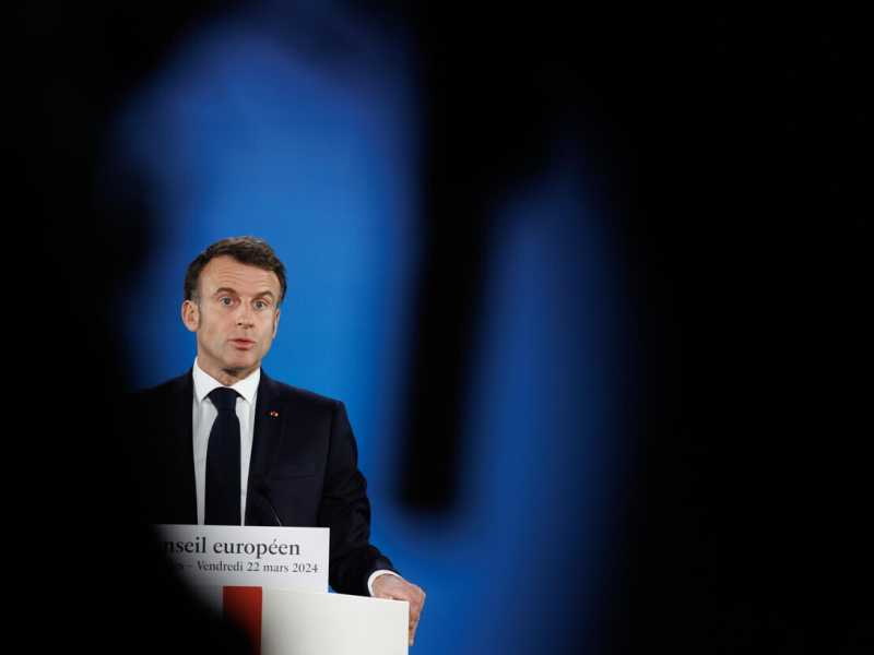  Il presidente della repubblica Francese Emmanuel Macron - foto Ansa