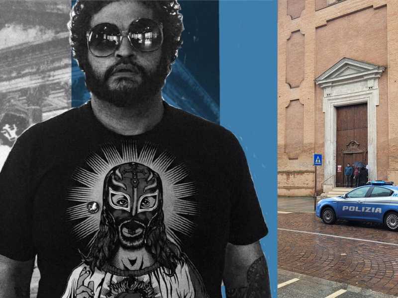 L’artista ferito a Carpi e le stravaganti motivazioni di una mostra in chiesa