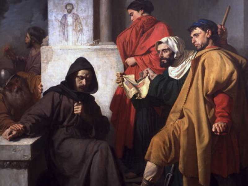 Domenico Morelli, “Gli iconoclasti”, 1855, (olio su tela, cm 262 x 213) <br />