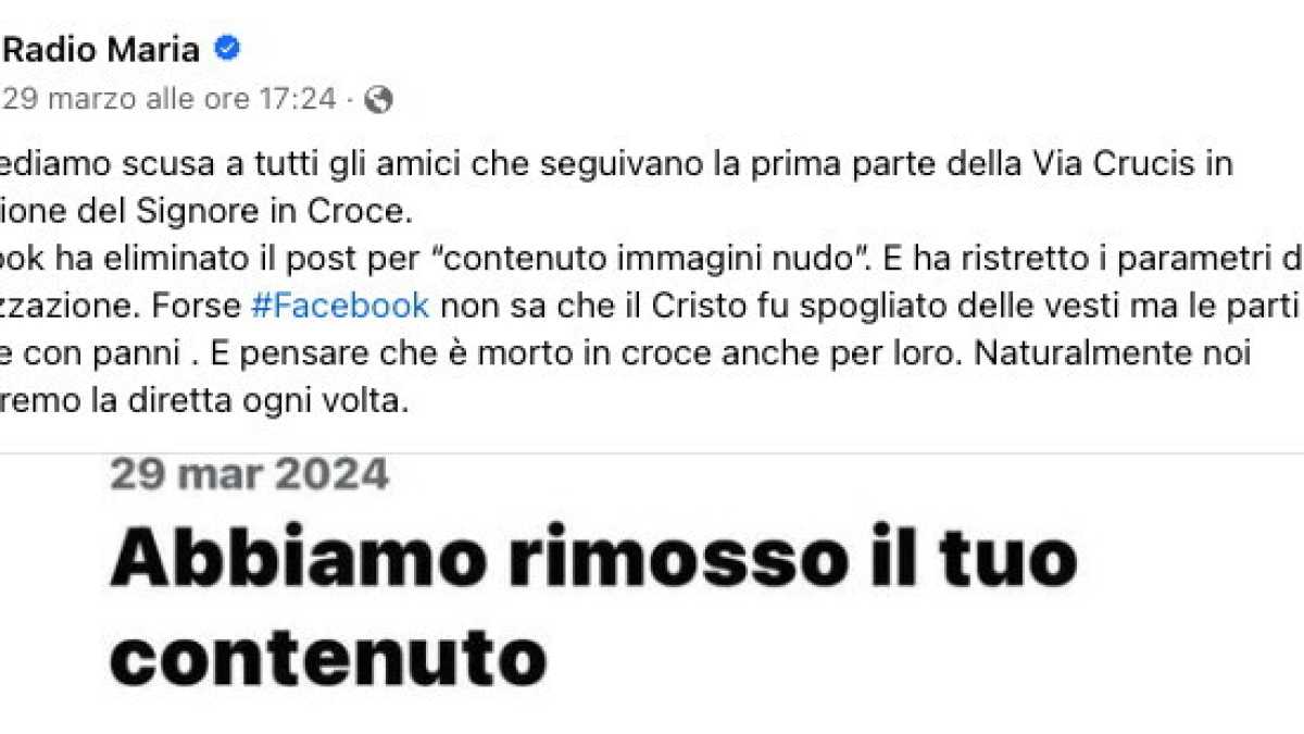 Immagine di Facebook blocca Radio Maria: l'IA non ha ancora il senso del sacro