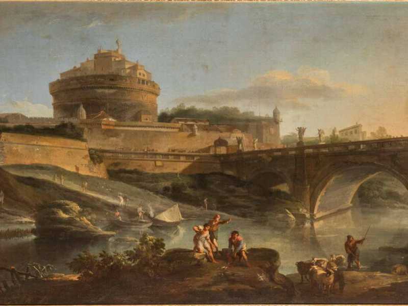 Veduta del Tevere presso Castel Sant&rsquo;Angelo, Andrea Locatelli&nbsp;<br />