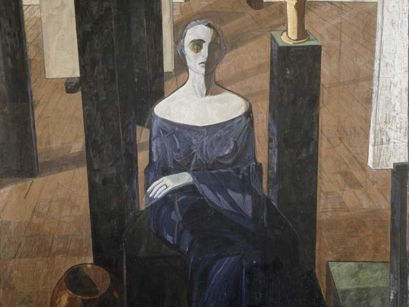 <p>Felice Casorati, &ldquo;Ritratto di Anna Maria de Lisi&rdquo;, 1918, tempera su tela (Ansa)</p>
