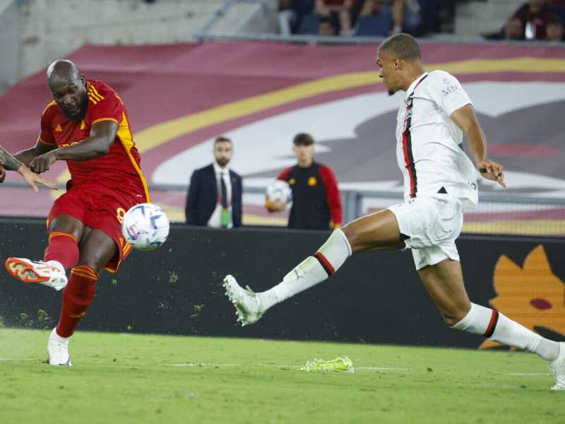 Un'immagine dell'ultima partita tra Roma e Milan (foto Ansa)