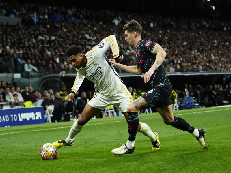 Un'immagine della sfida tra Real Madrid e Manchester City in Champions League (foto Ap, via LaPresse)