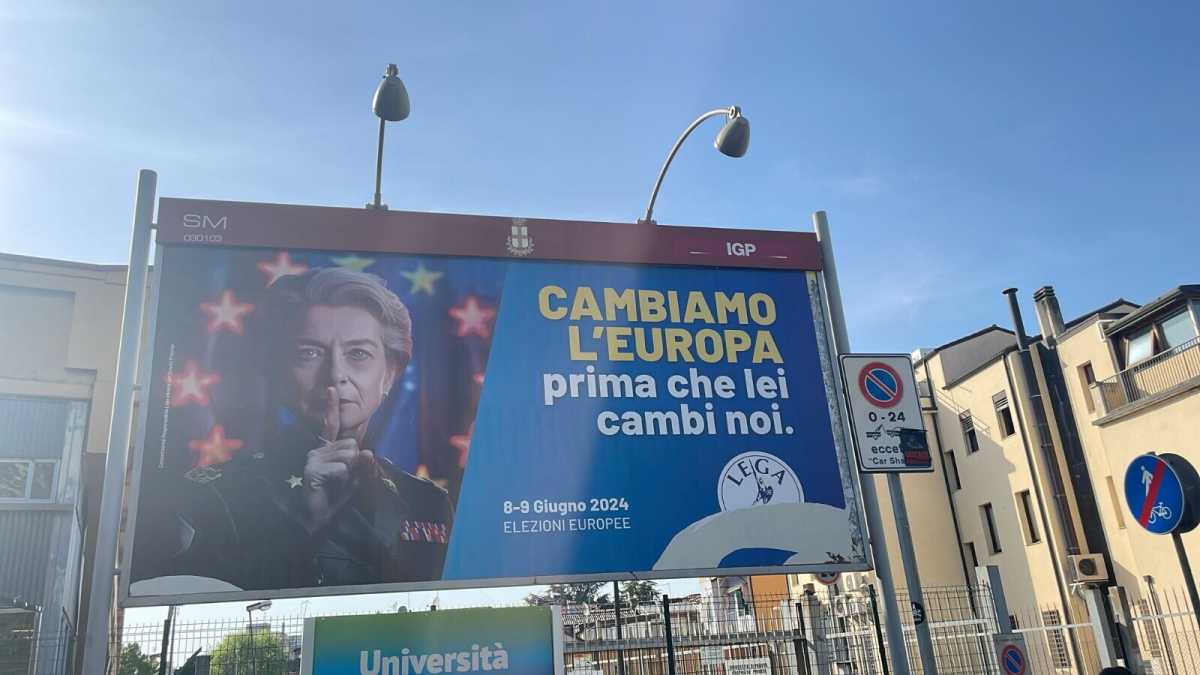 Immagine di Da von der Leyen kapò alla minaccia islamica: i manifesti elettorali contro l'Europa della Lega in Veneto