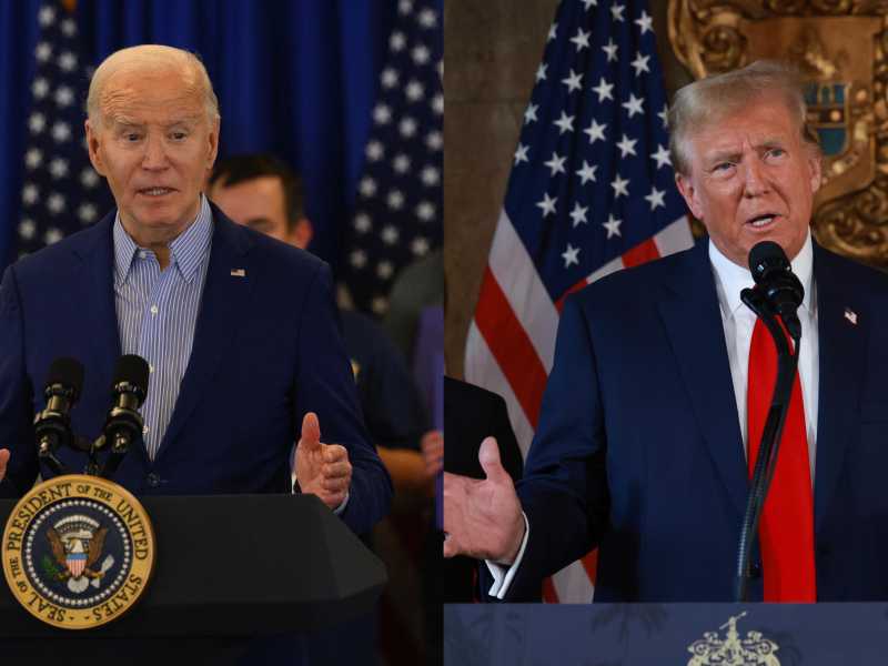  Joe Biden e Donald Trump - foto via Getty Images