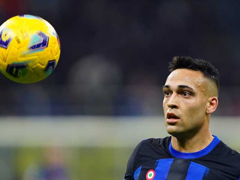 L'attaccante dell'Inter, Lautaro Martinez (foto LaPresse)