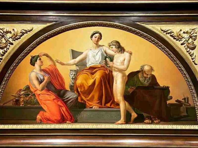 <span style="font-size: 13px;"><i>La Virtù accarezza il Merito e allontana l’Ignoranza al cospetto dello Studio di Pelagio Palagi (1775-1860) e Francesco Hayez (1791-1882)</i></span>