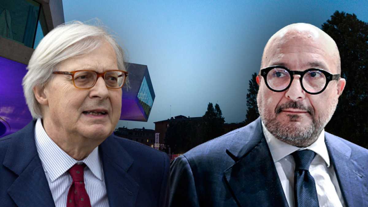 Immagine di La pace di Strasburgo fra Sangiuliano e Sgarbi. Il critico in una nota: "Stimo Gennaro, sono suo amico"