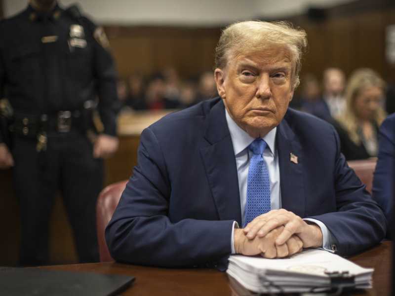 &nbsp;Donald Trump a processo - foto Getty Images&nbsp;