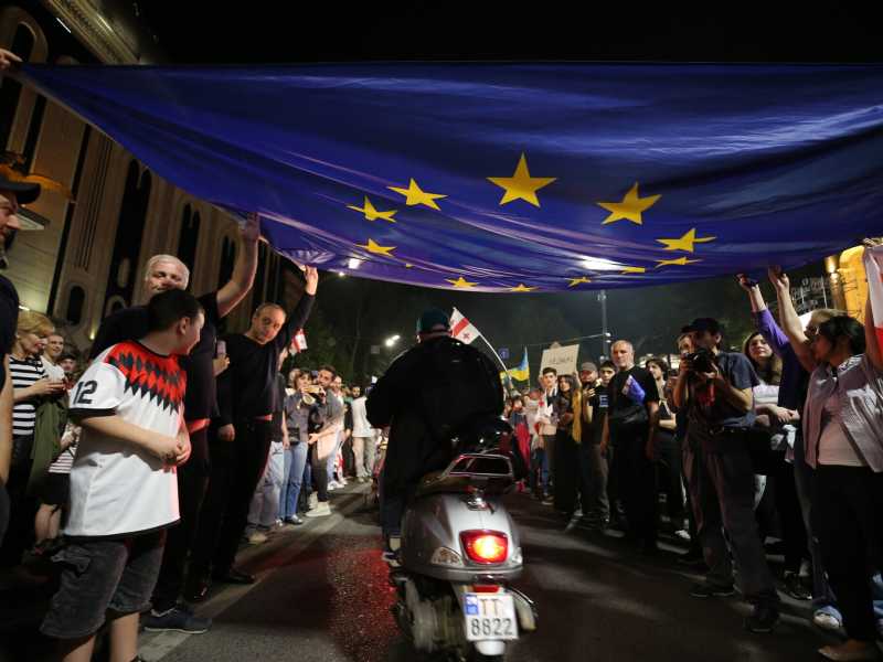  Le proteste in Georgia per entrare in Ue - foto via Getty Images