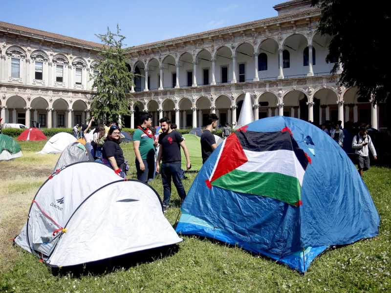 Statale, più voti meno tende contro Israele. La "acampada" che non convince gli studenti