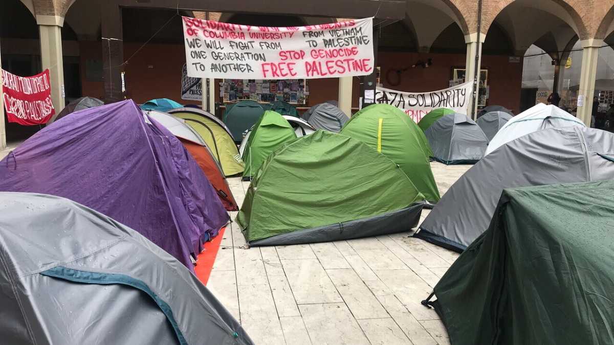 Immagine di Viaggio nella protesta pro Palestina all'università di Bologna