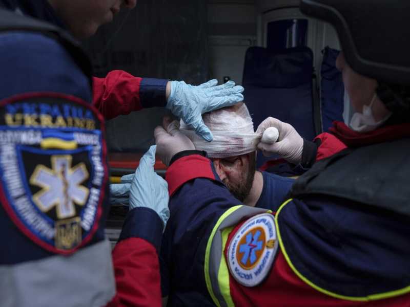 La città di Kharkiv viene colpita tutti i giorni, più volte al giorno. Le attività scolastiche si svolgono sotto terra per paura dei bombardamenti russi (Evgeniy Maloletka/LaPresse)<br />