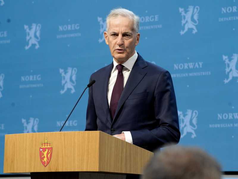  Il primo ministro della Norvegia Jonas Gahr Store - foto Ansa