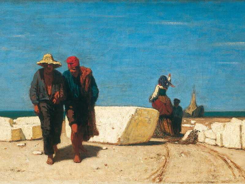 "Marmi a Carrara Marina" di Vincenzo Cabianca, 1861