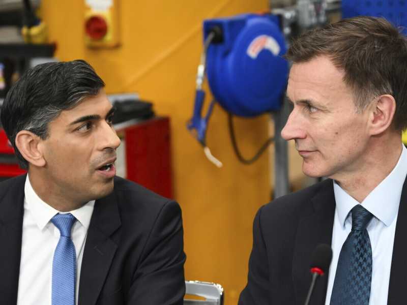 &nbsp;Rishi Sunak e Jeremy Hunt (LaPresse)<br />