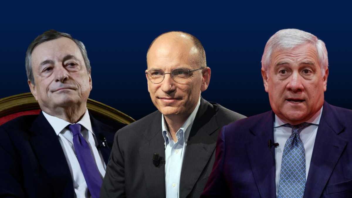 Immagine di Draghi, Letta e Tajani. Le tre (im)probabili carte italiane che Meloni può giocarsi in Ue