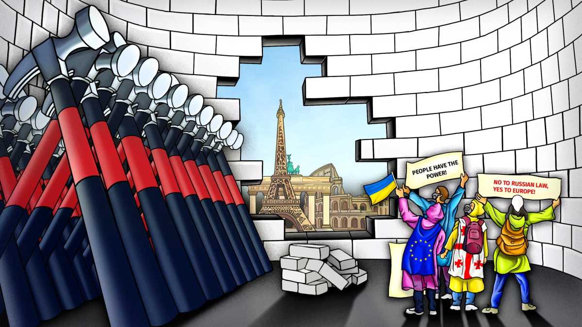 Immagine di Il muro di Tbilisi che porta all'autoritarismo