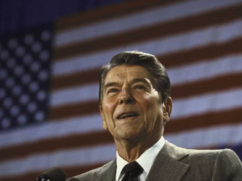 &nbsp;Il presidente Reagan - foto via Getty Images