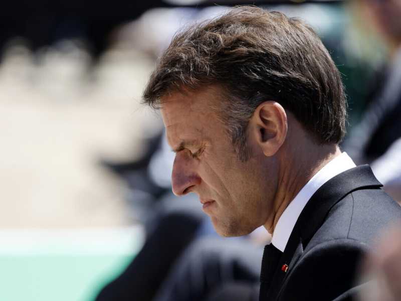 Il presidente francese Emmanuel Macron - foto Ansa