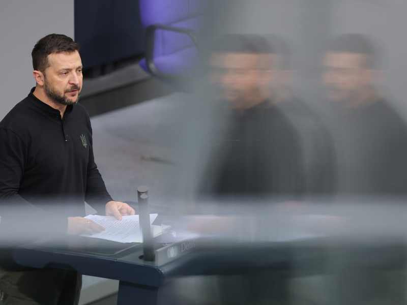  Volodymyr Zelensky nel Parlamento tedesco - foto via Getty Images