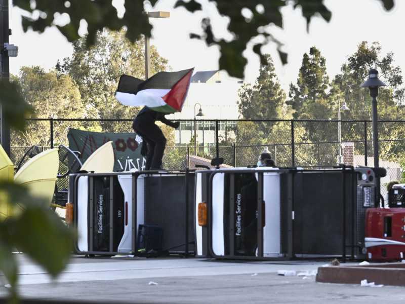La protesta alla UCLA (LaPresse)
