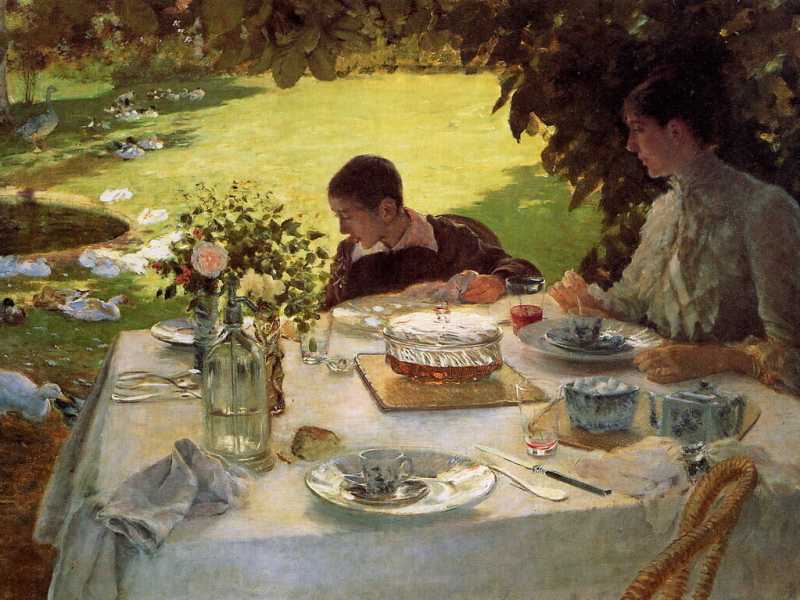 Giuseppe De Nittis, "Colazione in giardino",1884&nbsp;(Wikimedia)