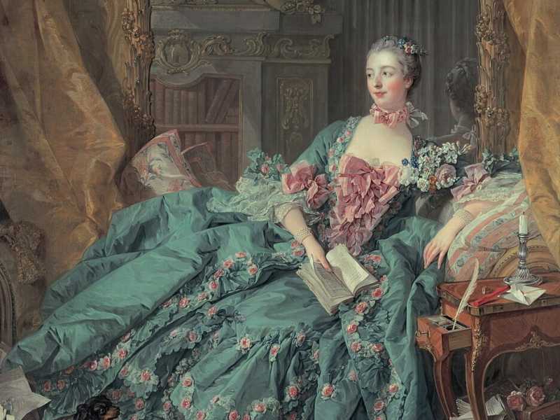 François Boucher, Madame de Pompadour, 1756. Monaco, Alte Pinakothek (Wikimedia) <br />