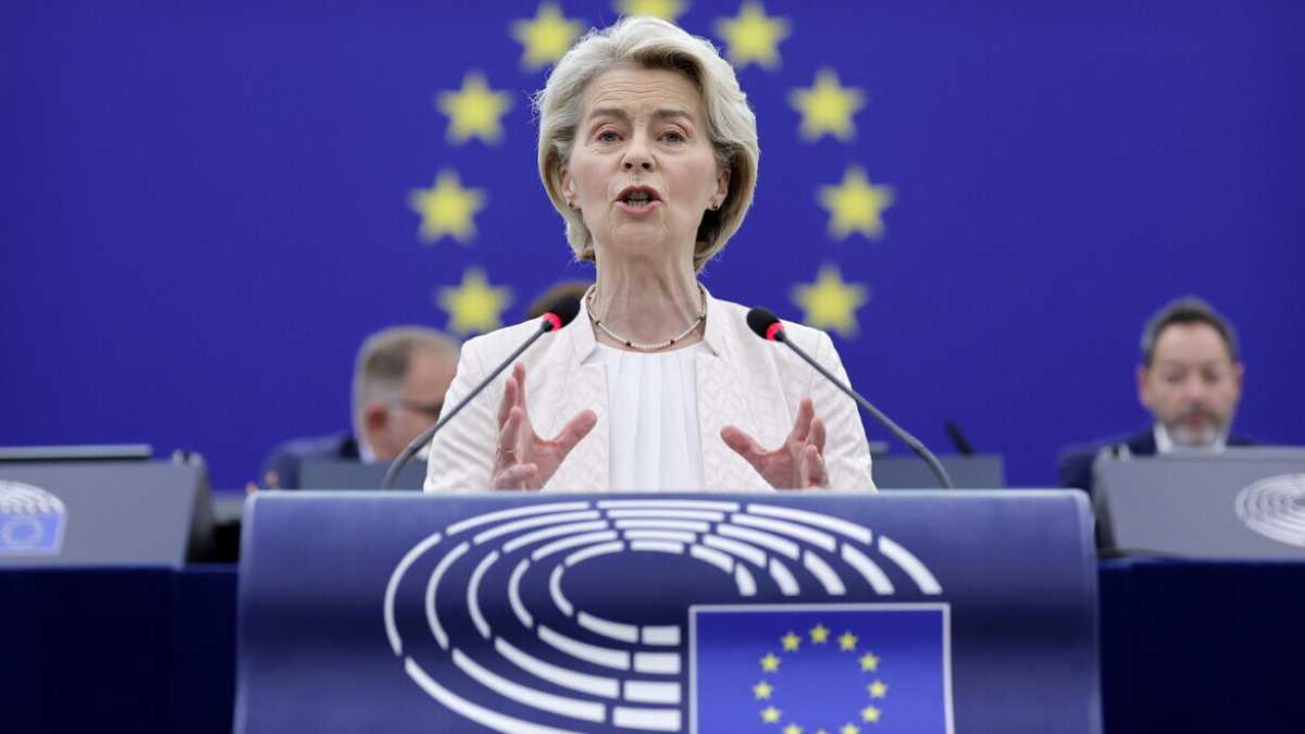 Immagine di Cosa ha detto von der Leyen al Parlamento europeo