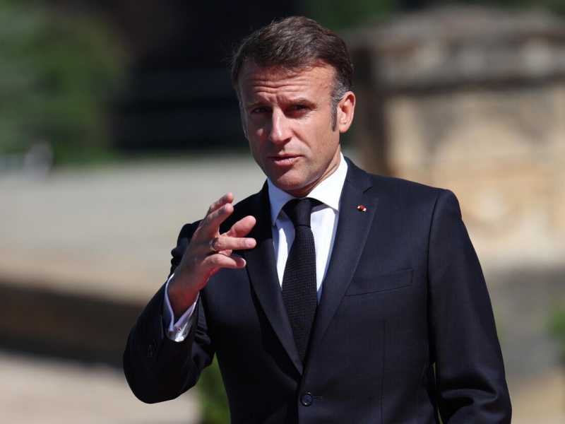 Emmanuel Macron (foto Epa, via Ansa)