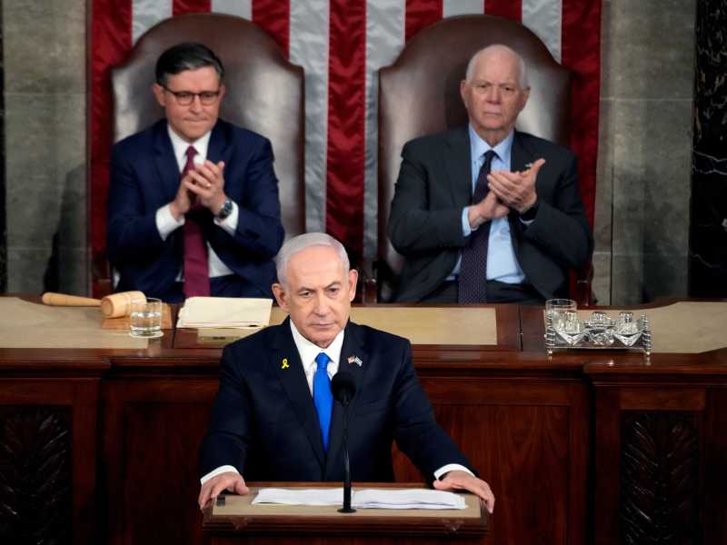 Le parole di unità di Netanyahu al Congresso americano
