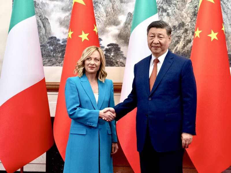 Giorgia Meloni e Xi Jinping - foto Ansa