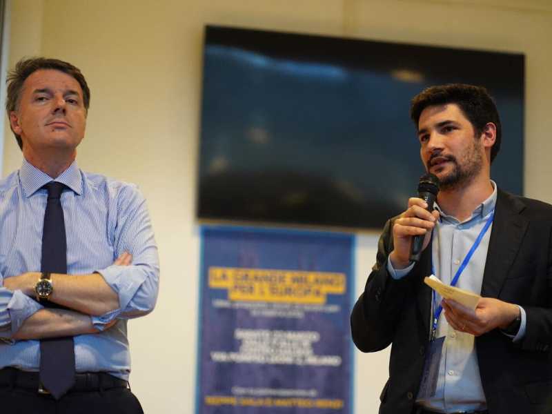 Filippo Campiotti con Matteo Renzi (foto tratta dalla pagina Facebook di Filippo Campiotti)<br />