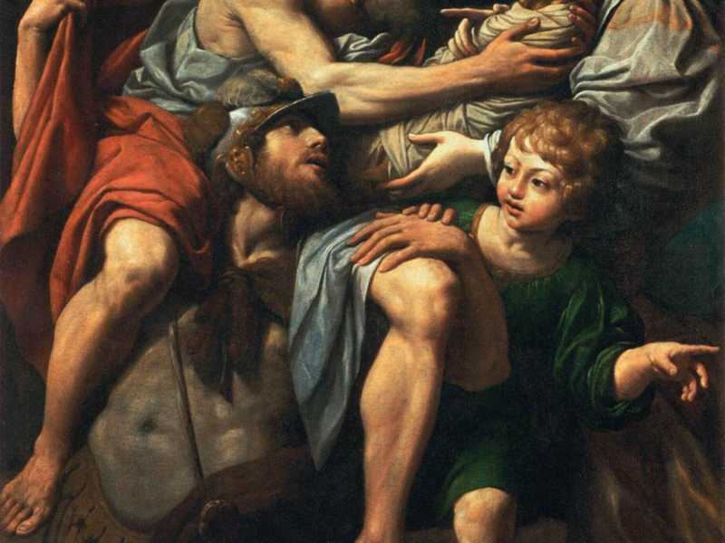 Lionello Spada, “Enea e Anchise”, 1615 (Wikipedia) <br />