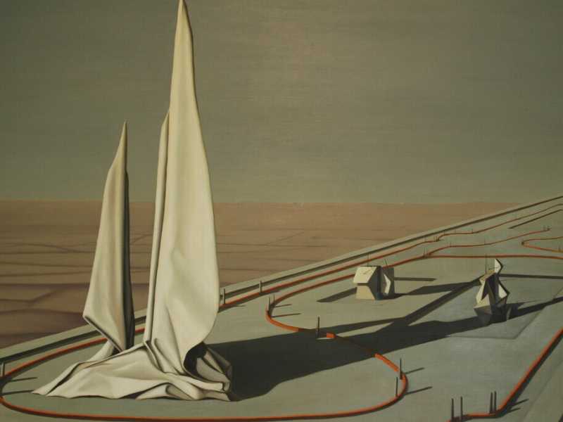 In the Third Sleep, Kay Sage, Oil on canvas, 1944&nbsp;<br />