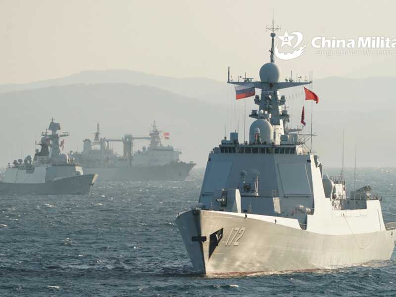 La flotta russo-cinese che ha attraversato lo stretto di Tsugaru (China defense)