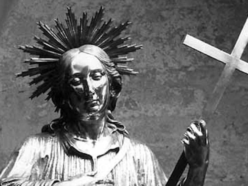 Il busto argenteo di San Nicola Pellegrino (Wikipedia)