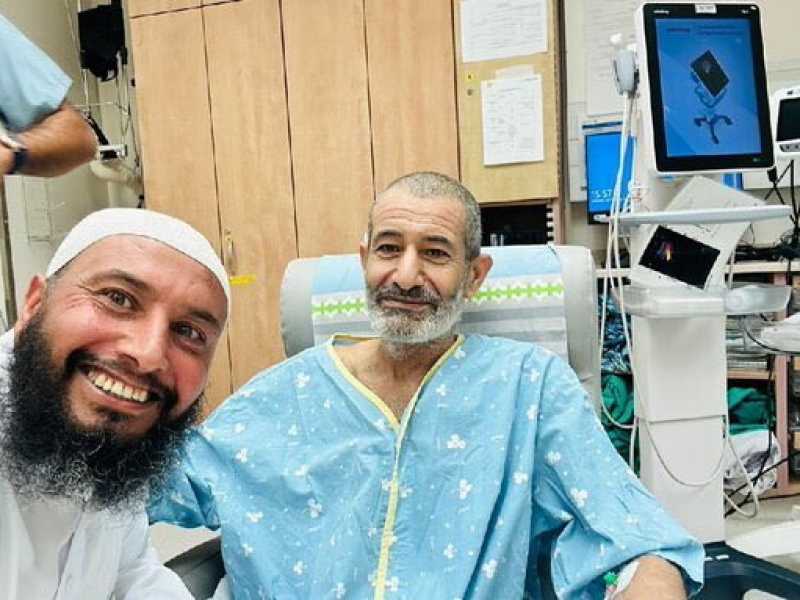&nbsp;Farhan al Qadi &egrave; tornato in Israele - foto dal profilo Twitter @Israel, credits dell'Ospedale di Soroka