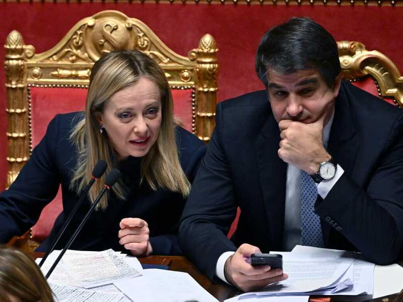 &nbsp;Giorgia Meloni Raffaele Fitto - foto Ansa