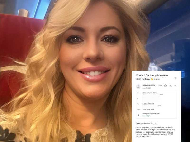 Sangiuliano smentito ancora: Boccia pubblica mail e foto di biglietti aerei inviati dal ministero della Cultura