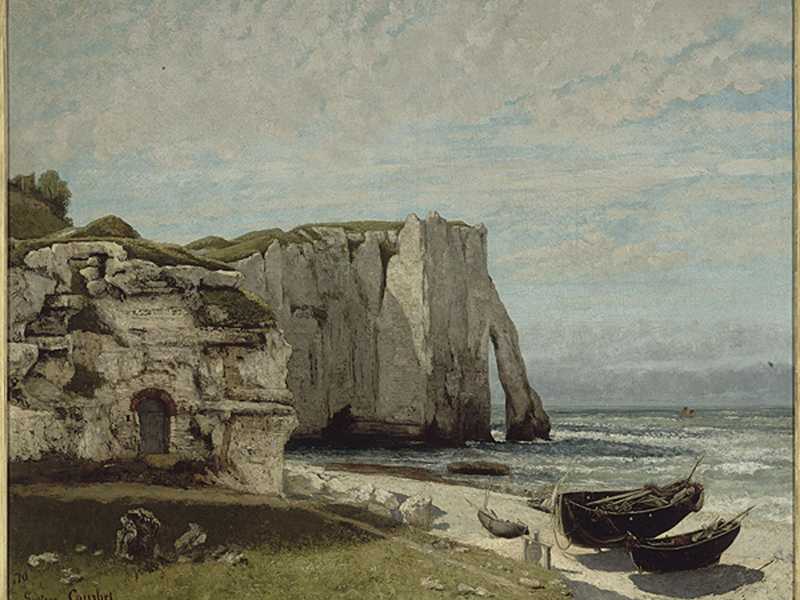 Gustave Courbet, "La falesia di Etretat dopo il temporale" (Ansa)