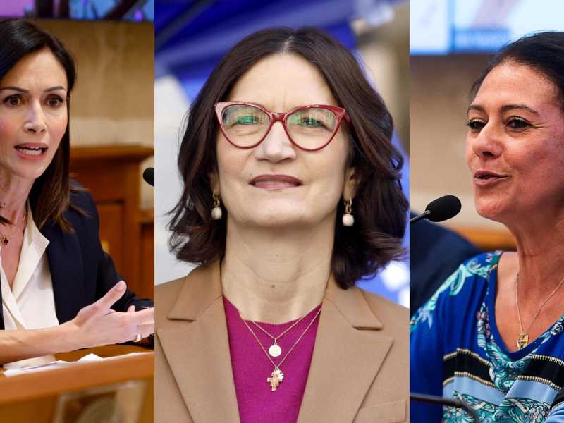 &nbsp;Mara Carfagna, Maria Stella Gelmini e Giusy Versace - foto Ansa