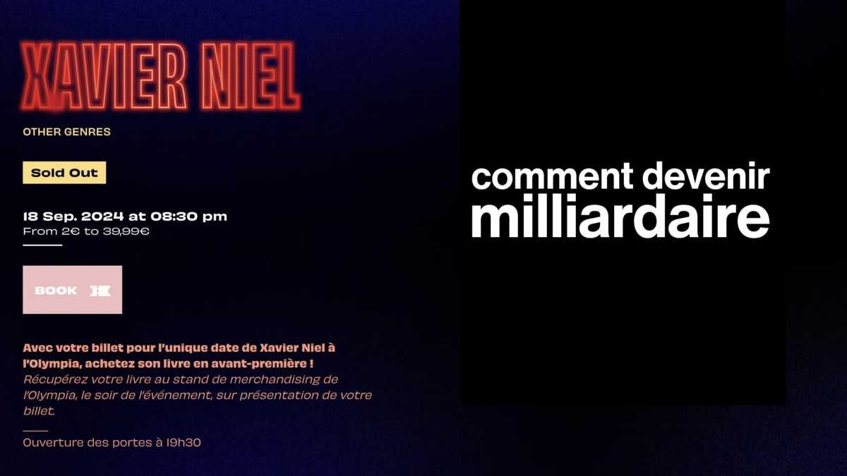 Immagine di Come si diventa miliardari? Lo spettacolo dell'ex ribelle Niel sul palco dell'Olympia