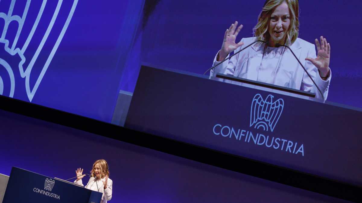 Immagine di Il gran manifesto d’ottimismo di Meloni all'assemblea di Confindustria