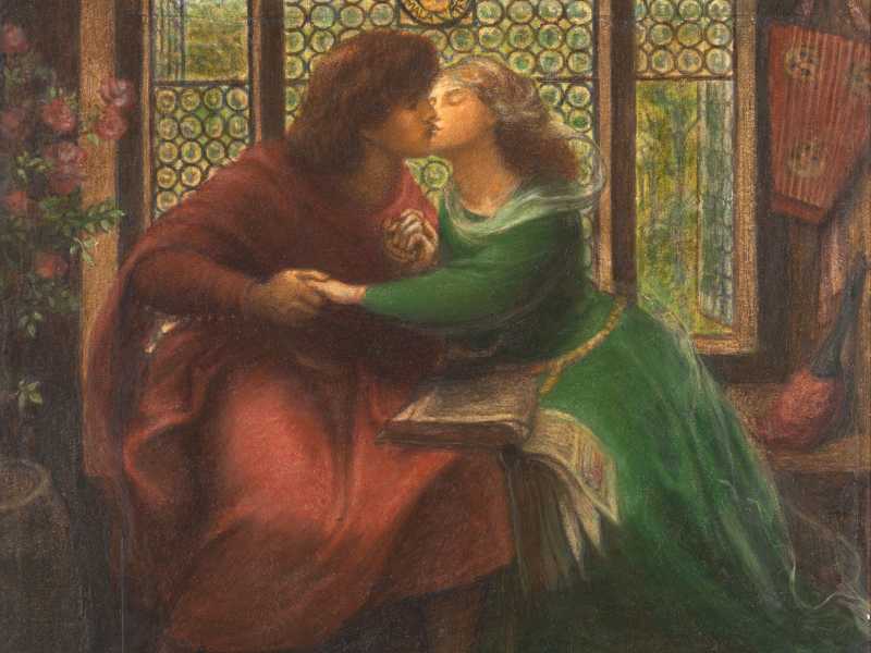 Paolo e Francesca da Rimini (Dante Gabriel Rossetti, 1867, Wikipedia Commons)