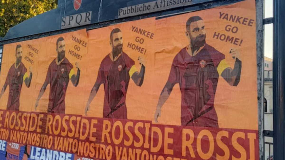 Immagine di Daniele De Rossi sui muri di Roma