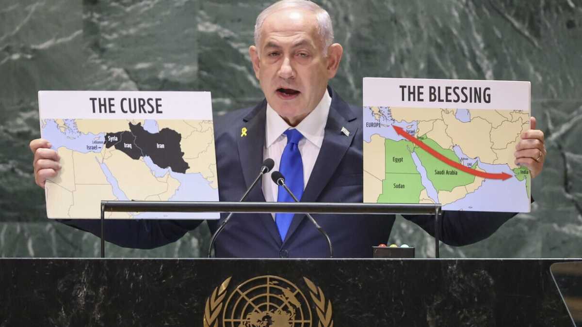 Immagine di Netanyahu all'Onu: "Basta chiudere gli occhi sull'Iran. Israele lotta per sopravvivere"