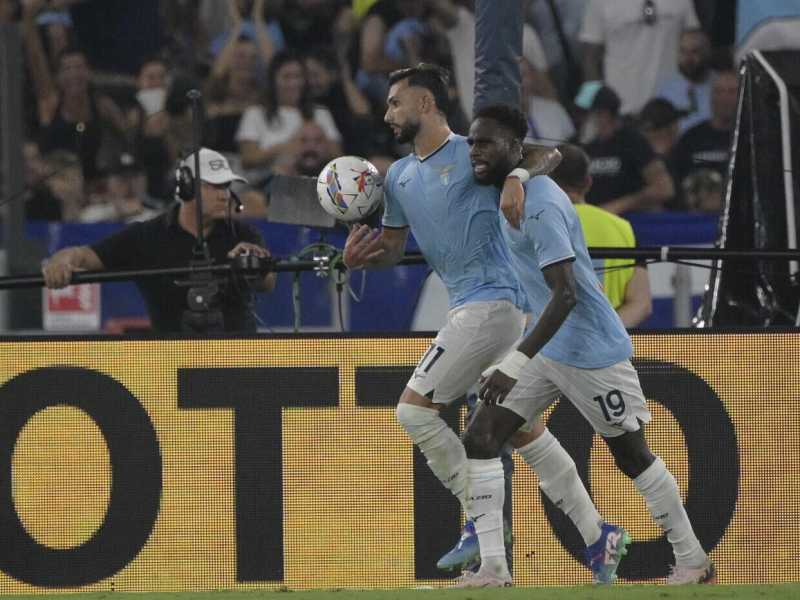 Gli attaccanti della Lazio Valentin Castellanos e&nbsp;Boulaye Dia (foto LaPresse)<br />