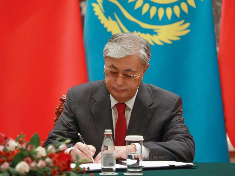  Il presidente del Kazakistan Kassym Jomart Tokayev - foto Ansa